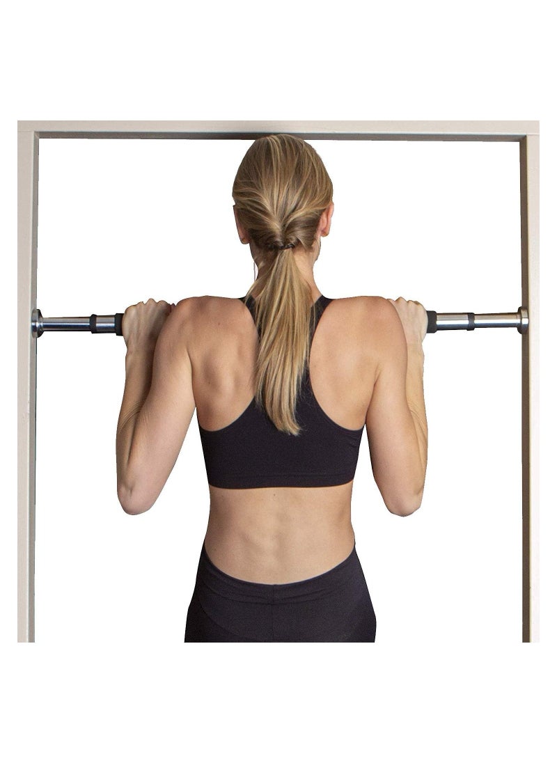 Generic - Door Mount Hanging Rod Pull Up Bar with Adjustable Length and Cushioned Grip for Men Women Kids Height Increase Pull Ups Exercise Steel - Image 1