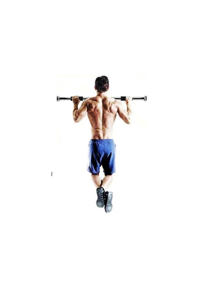 Generic - Door Mount Hanging Rod Pull Up Bar with Adjustable Length and Cushioned Grip for Men Women Kids Height Increase Pull Ups Exercise Steel - Image 1