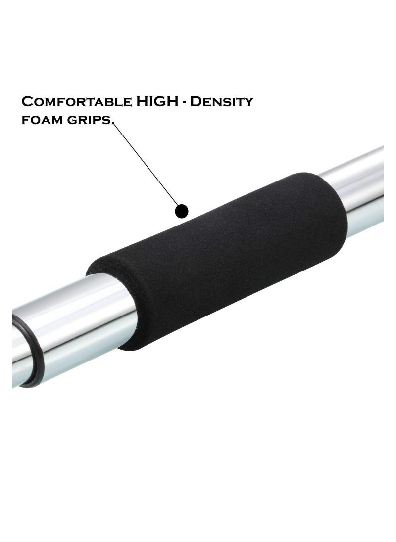 Generic - Door Mount Hanging Rod Pull Up Bar with Adjustable Length and Cushioned Grip for Men Women Kids Height Increase Pull Ups Exercise Steel - Image 1
