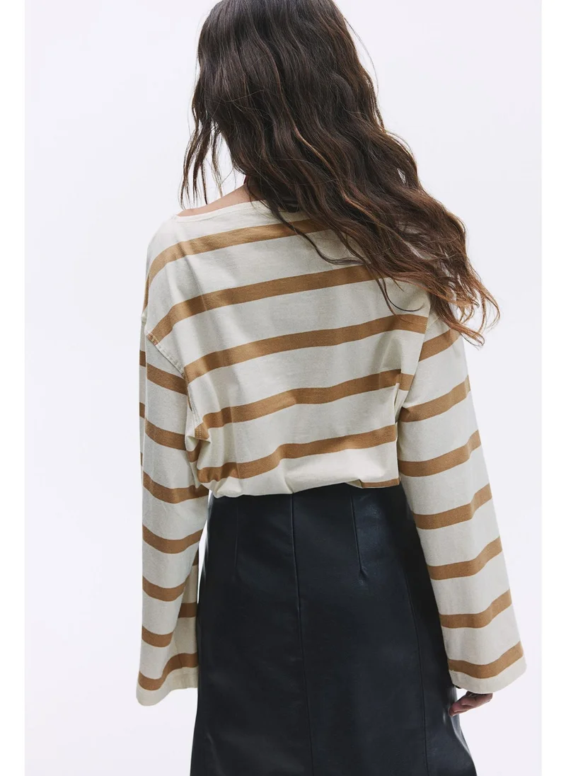 H&M Boat-neck cotton top