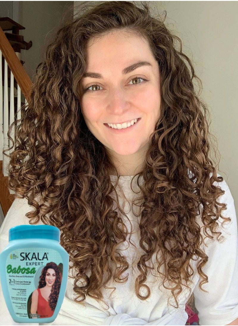 SKALA - Skala Babosa Treatment, Hydrates and Conditions Hair Cream (2 in 1) with Aloe Vera Extract, Shea Butter and D-Panthenol for All Types of Curly Hair 1000g (Brazilian) - Image 1