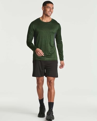REALESSENTIALS Real Essentials 4 Pack: Mens Long Sleeve Dry Fit T Shirts Hiking Fishing Workout Gym Work Sun UPF 50 Wicking Running Tee, Set 4, Large - Image 5