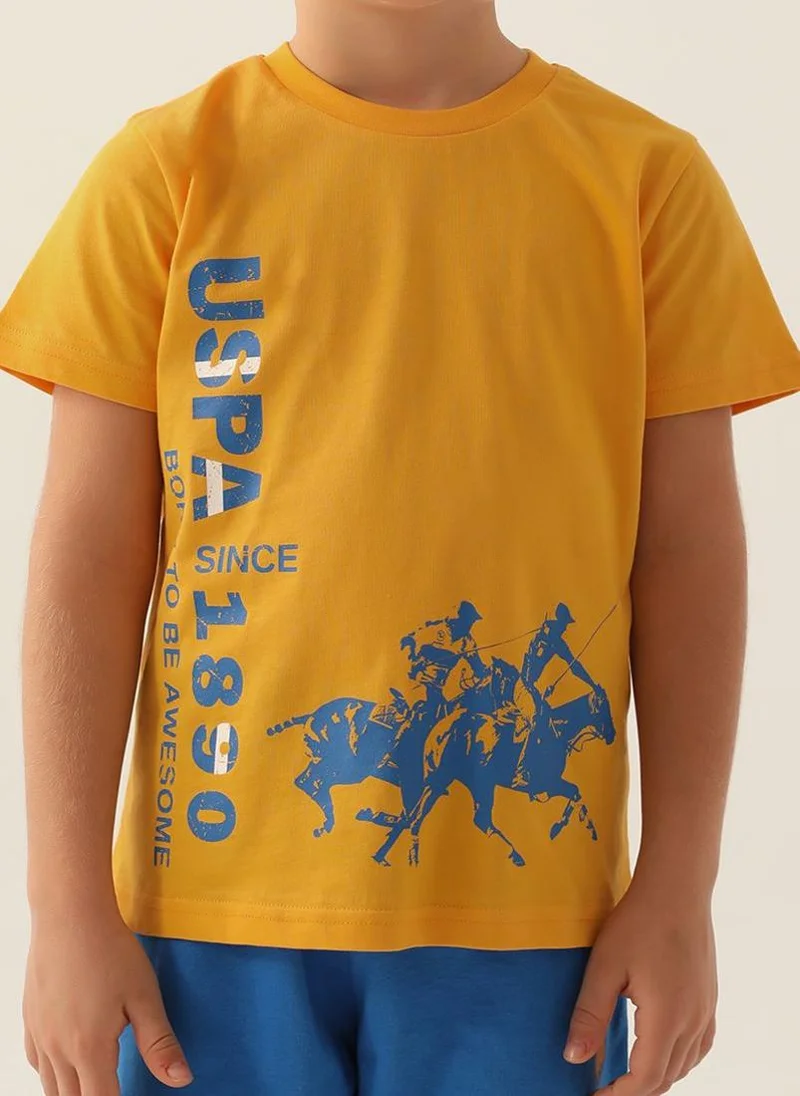 U.S. Polo Assn. U.S. Polo Assn. Boys Yellow Capri Set