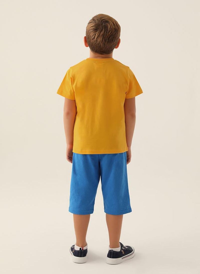 U.S. Polo Assn. U.S. Polo Assn. Boys Yellow Capri Set  - Image 5