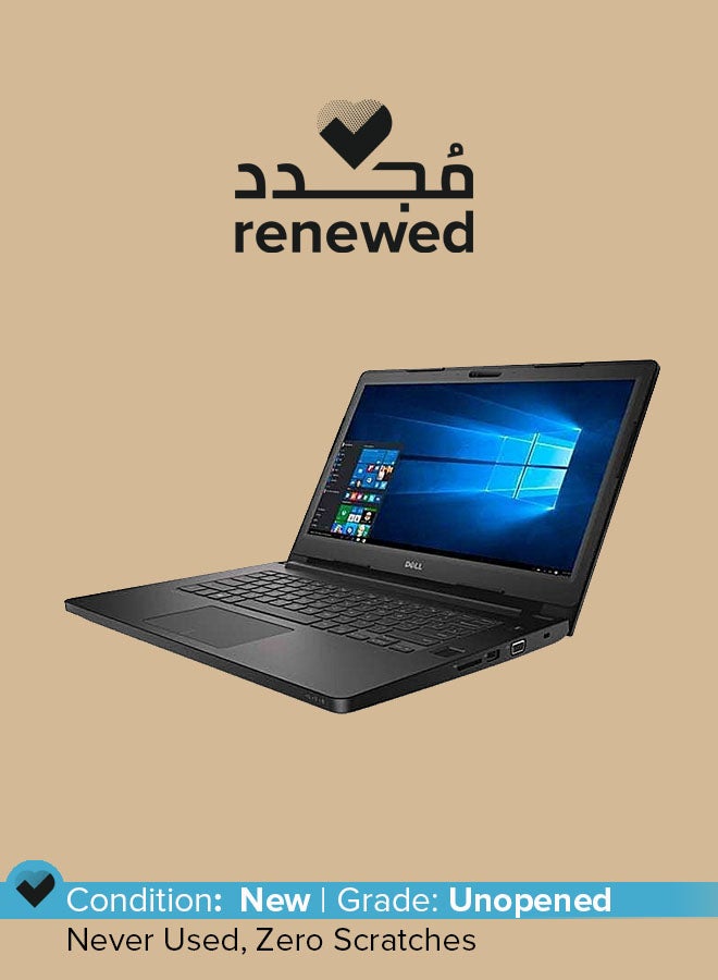 ديل مجدد - لاب توب لاتيتيود 5480 (2017) بشاشة مقاس 14 بوصة، ومعالج كور i5/ذاكرة وصول عشوائي سعة 7 غيغابايت/محرك أقراص صلب SSD سعة 256 غيغابايت/بطاقة رسومات إنتل HD 620 مع لوحة مفاتيح باللغتين الإنجليزية والعربية الإنجليزية/العربية أسود - Image 1