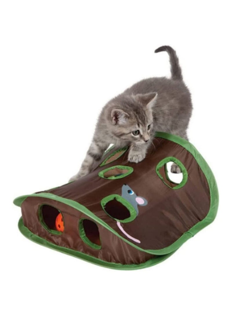 Intelligence Collapsible Toy Bell Tent With 9 Hole Cat Playing Tunnel Creative Cat Toys - Image 1
