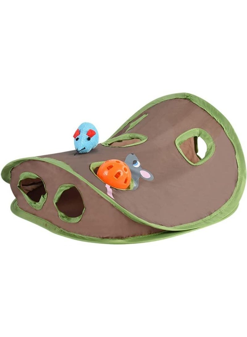 Intelligence Collapsible Toy Bell Tent With 9 Hole Cat Playing Tunnel Creative Cat Toys - Image 5