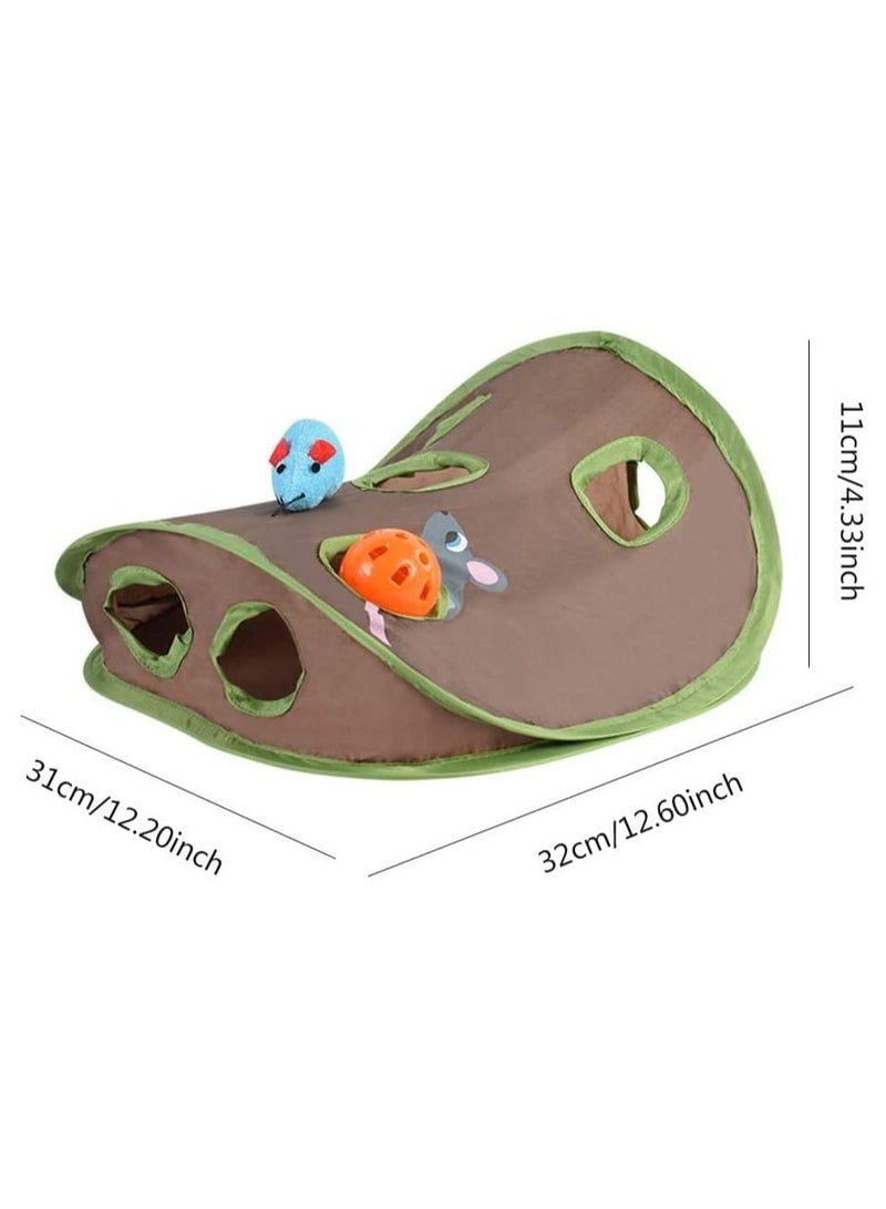 Intelligence Collapsible Toy Bell Tent With 9 Hole Cat Playing Tunnel Creative Cat Toys - Image 3