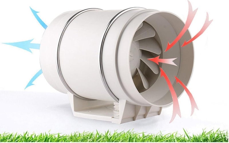 High-Performance Inline Duct Ventilation Fan - Quiet Exhaust & Intake Booster for Kitchen, Bathroom, Grow Rooms, HVAC (4-INCH, White) - Image 5