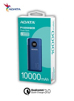 ADATA Power Bank P10000QCD | 10,000 mAh | Fast Charging Qualcomm QC 3.0 USB Type-C and Type-A | Compatible with iPhone, Samsung, iPad, and More 22.5 watt | Blue  - Image 2
