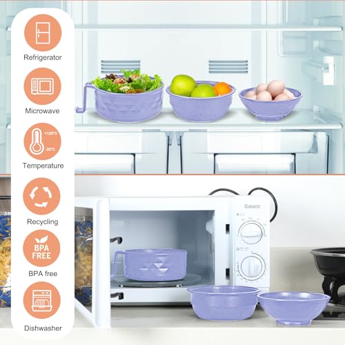 RORBAM Microwave Ramen Cooker,Ramen Bowl Set,Microwave Noodle Bowl With Chopsticks and Spoon, College Dorm Room Essentials for Girls for Boys, Apartment Essentials, BPA-Free. (light purple) - Image 5