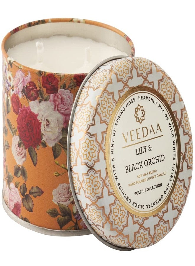 VEEDAA Scented Candles Duo Gift Set 600 gm | Lily Black Orchid and Prosecco Berries | 300 gm Each, Soy Wax Eco Friendly - Image 4