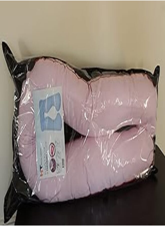 Max Comfort Medical Pregnancy Pillow, Detachable U Shaped Full Body Pillow for Back, Hips, Legs, Belly with Removable Cover (Pink) 