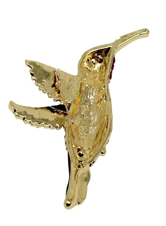 echomerx Large Hummingbird Crystal Brooch Pin with Sparkly Multicolor Rhinestones, Unique Bird Costume Jewelry or Hummingbird Gift for Women - Image 5