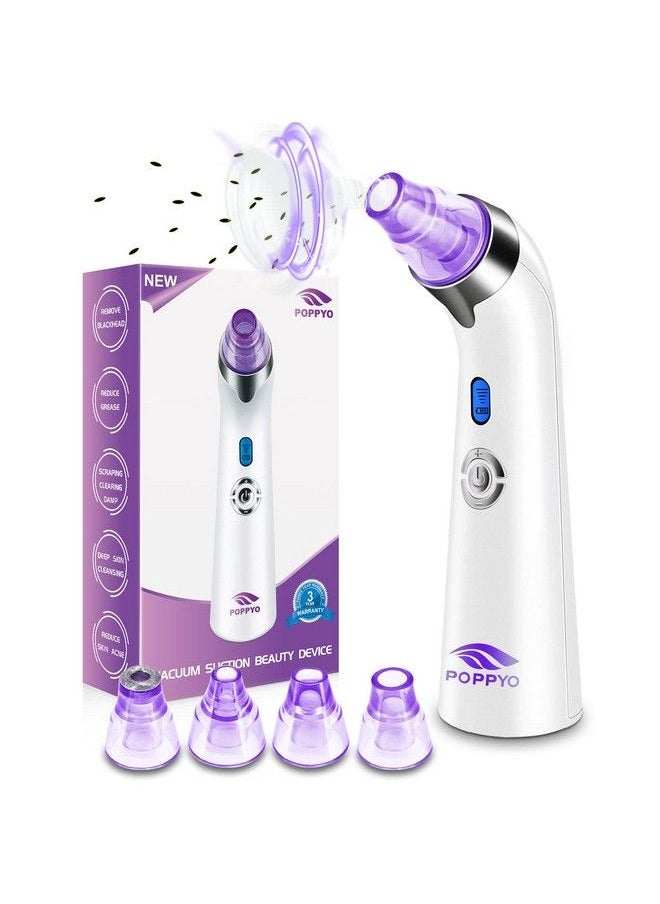 POPPYO - Blackhead Remover Poppyo Blackhead Vacuum Electric Facial Vacuum Cleaner Pore Vacuum Extractor Tool Comedo Removal Beauty Suction Device For Women(Purple) - Image 1