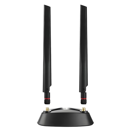 slinkdsco Long Range WiFi 6 6E Tri-Band Antenna 6GHz 5.8GHz 2.4GHz Magnetic Base Replacement Antenna for PC Desktop Computer Improve Bluetooth Range WiFi 6E Router Gaming Motherboard, Slinkdsco - Image 4