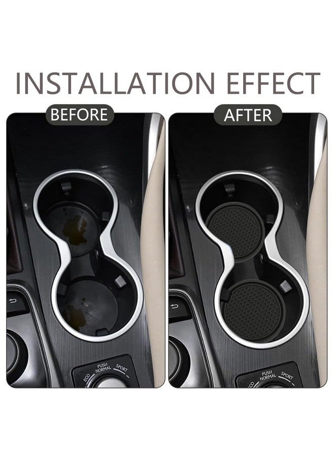 Hodaqe Car Cup Holder Coaster, 4pcs Universal Embedded Non-Slip Car Coasters, 2.75 inch PVC Cup Holder Insert Coasters, Car Accessories for Men and Women (Black, Pack of 2) - Image 4
