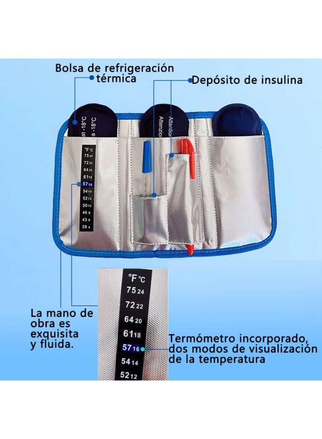 Bukela Insulin Cooler Travel Case with 3 Ice Packs for Travel- EVA Medication Diabetic Travel Case for Insulin Pen, Glucose Meter and Diabetic Supplies - Image 2