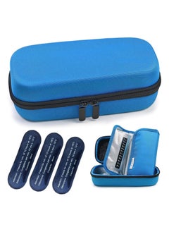 Bukela Insulin Cooler Travel Case with 3 Ice Packs for Travel- EVA Medication Diabetic Travel Case for Insulin Pen, Glucose Meter and Diabetic Supplies  - Image 1