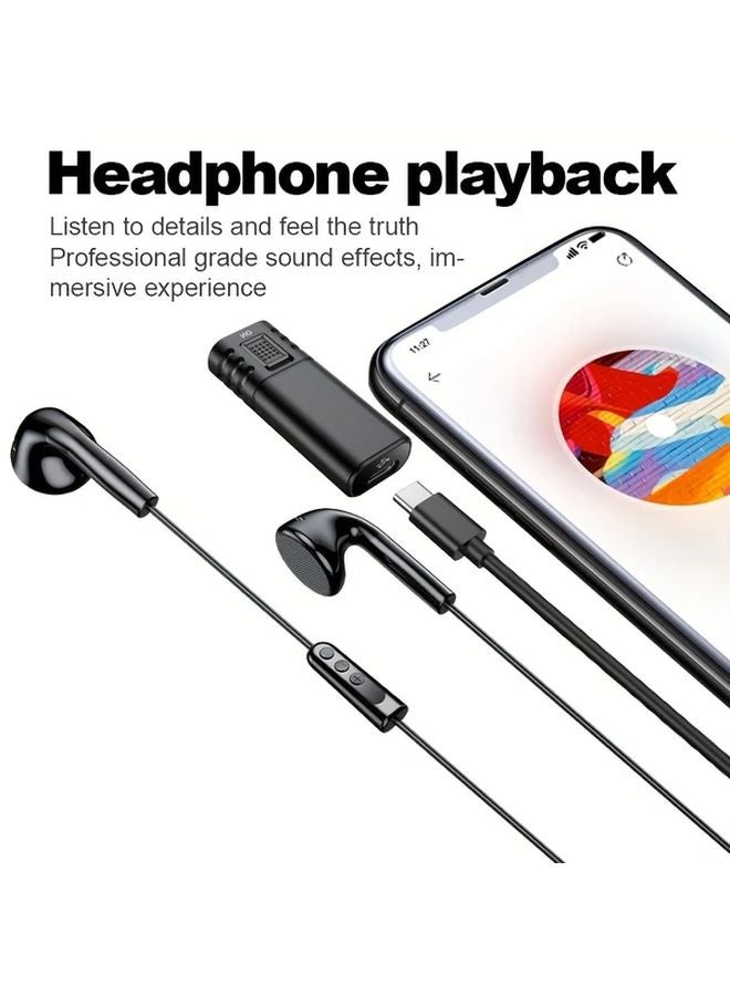 64GB Digital Voice Recorder Noise Canceling Voice Activated USB Portable Audio Recorder - Image 5