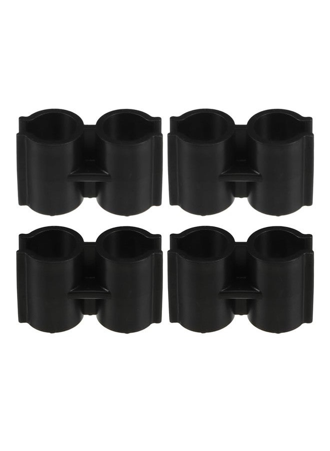 VOSAREA 4PCS Double Pipe Clamp Plastic Top Pole Clips Holder for Dustpan and Broom Connection Inner Tube Fastener for Boat and Home Use Pole Clamps Accessories - Image 1
