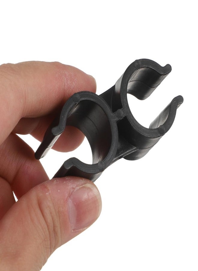 VOSAREA 4PCS Double Pipe Clamp Plastic Top Pole Clips Holder for Dustpan and Broom Connection Inner Tube Fastener for Boat and Home Use Pole Clamps Accessories - Image 5