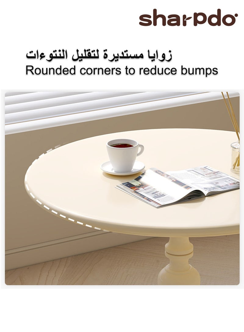 شاربدو طاولة جانبية على شكل أريكة عتيقة، طاولة قهوة خفيفة وفاخرة، لخدمة الضيوف، طاولة جانبية لغرفة المعيشة أو الشرفة أو غرفة النوم، مقاس 40*40*52 سم. - Image 2