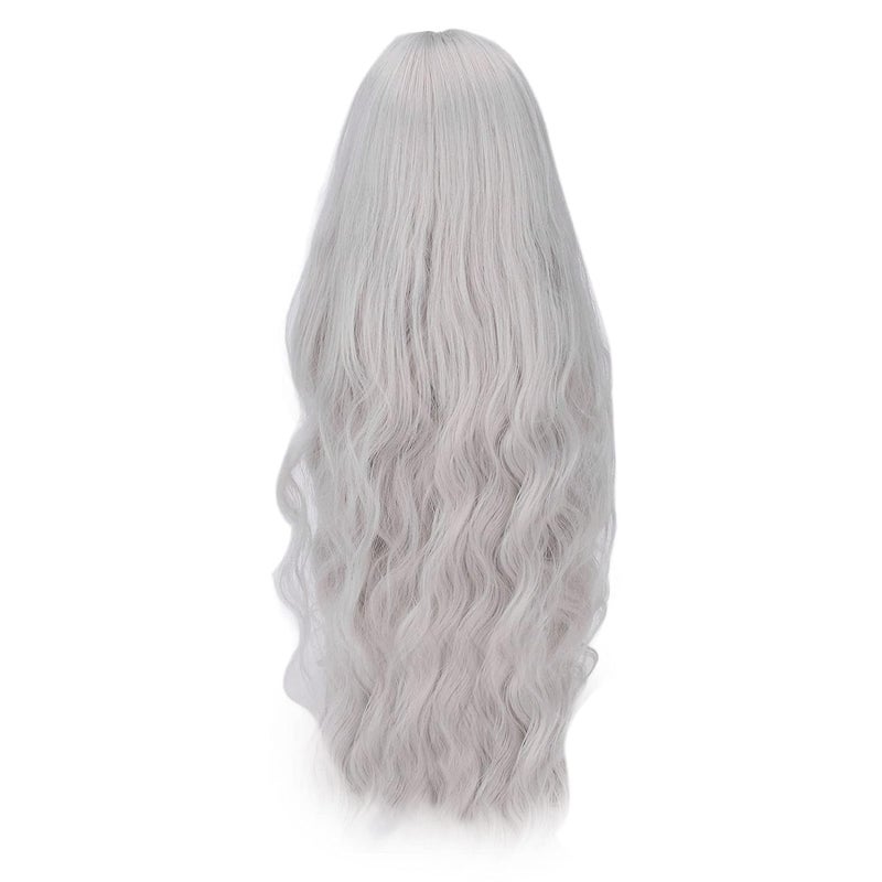 GLOGLOW Nan 1/3 BJD Doll Wig, Long Curly Silver Gray Fiber Hair, Ideal for 1/3 BJD Dolls for Creative Dress Up Handmade Materials - Image 5