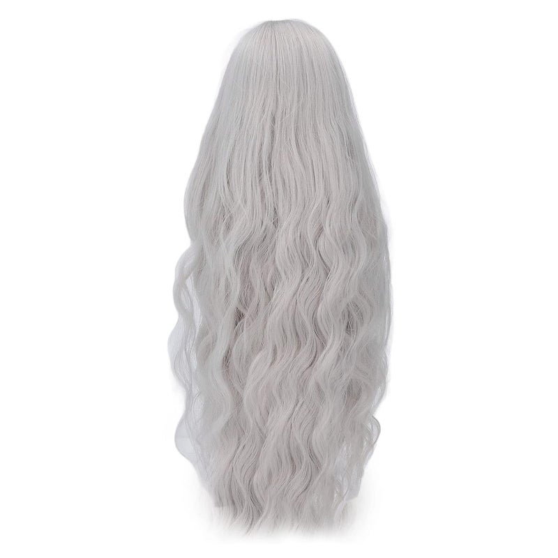 GLOGLOW Nan 1/3 BJD Doll Wig, Long Curly Silver Gray Fiber Hair, Ideal for 1/3 BJD Dolls for Creative Dress Up Handmade Materials - Image 1