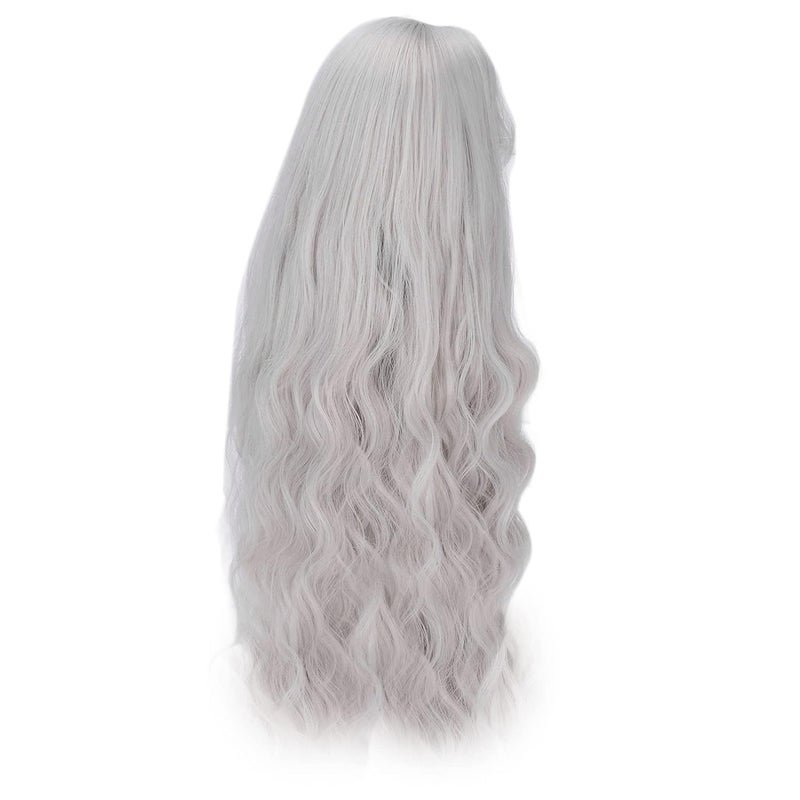 GLOGLOW Nan 1/3 BJD Doll Wig, Long Curly Silver Gray Fiber Hair, Ideal for 1/3 BJD Dolls for Creative Dress Up Handmade Materials - Image 2
