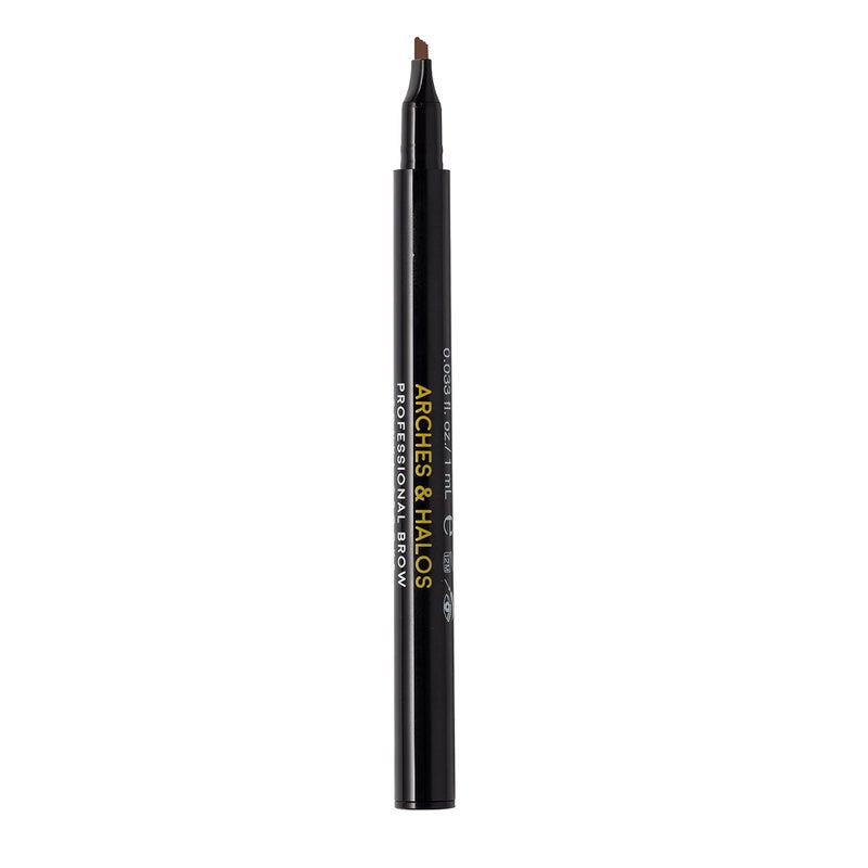 Arches & Halos Microblading Brow Shaping Pen - Fuller, More Defined Brow - Long-lasting, Smudge Resistant, Rich Color - Vegan and Cruelty Free Makeup - Mocha Blonde - 0.8 ml - Image 1