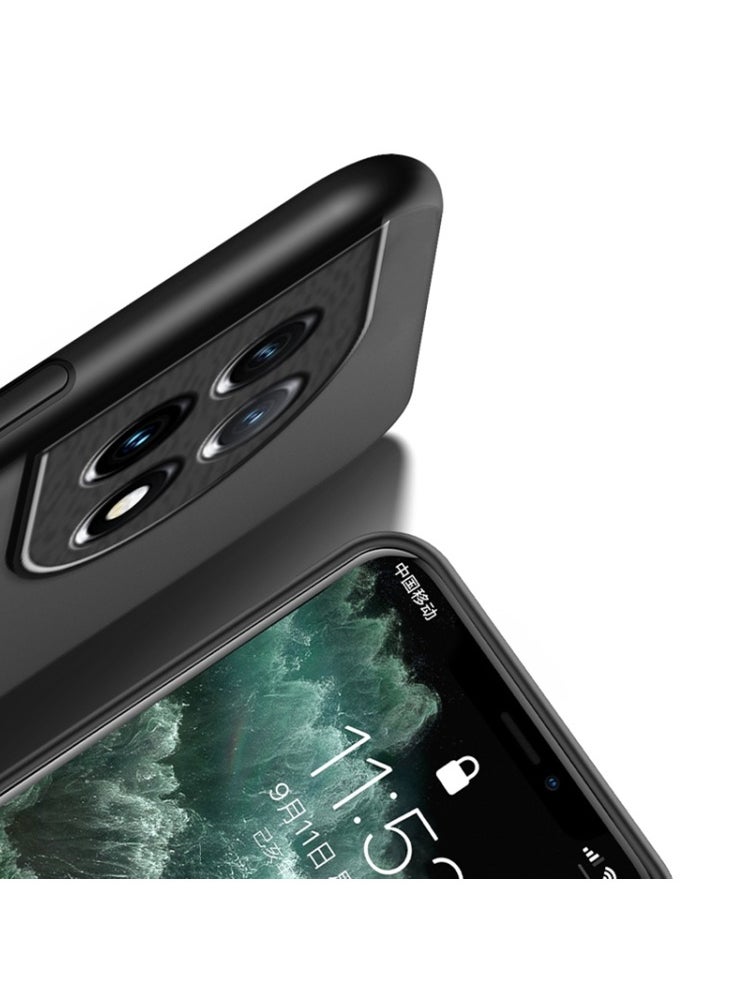 Zaboon For OnePlus 11 Classic Tilt Strip Grain Magnetic PC Hybrid TPU Phone Case(Black)  - Image 4