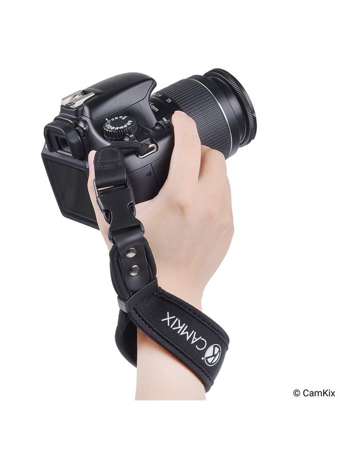 CamKix Wrist Straps for DSLR and Compact Cameras - 2 Pack - Extra Strong and Durable - Comfortable Neoprene Bracelet - Adjustable Fit - Quick Release Clip - Extra Tethers and Cleaning Cloth Included  - Image 2