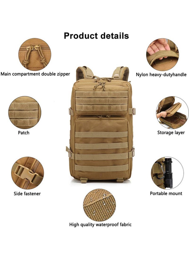 XiuWoo Lightweight Large Survive Capacity Camping Hiking Backpack, Hunting Backpack, Waterproof Tactical Backpack, Rucksack Outdoor Traveling Daypacks, Traveling Bag  - Image 2