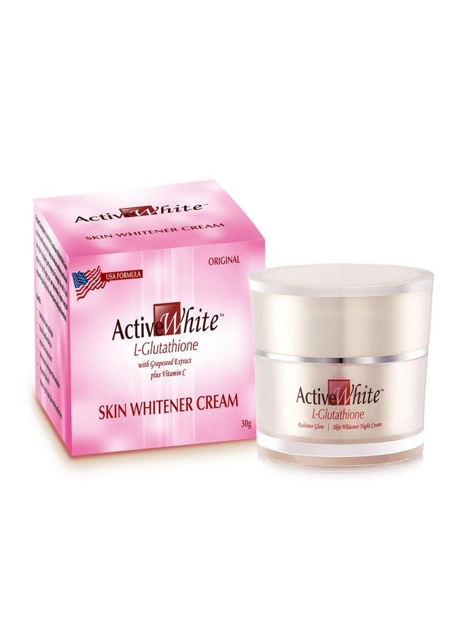 Active White L-Glutathione Night Cream | With Grapeseed Extract & Vitamin C | Herbal Skin Nourishing Formula for Natural Glow | 30g - Image 1