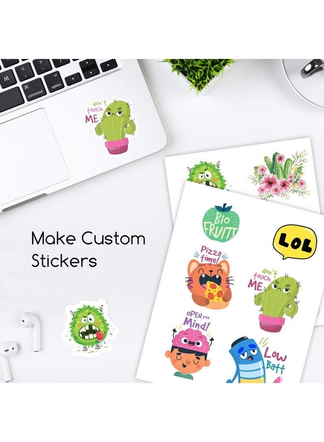 A-SUB 25 Sheets Vinyl Sticker Paper For Inkjet Printer Glossy Printable Vinyl 8.5X11 Inch Waterproof Sticker Paper For Diy Any Decal You Like - Image 5