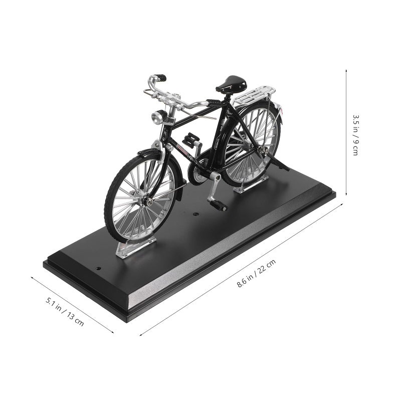 TOPPERFUN Bicycle Model, 8.65x5.11in Mini Bicycle Office Decoration, Home Retro BikeOrnaments, Alloy Vintage Bike Model for Home Bedroom Living Room Office Decoration - Image 2