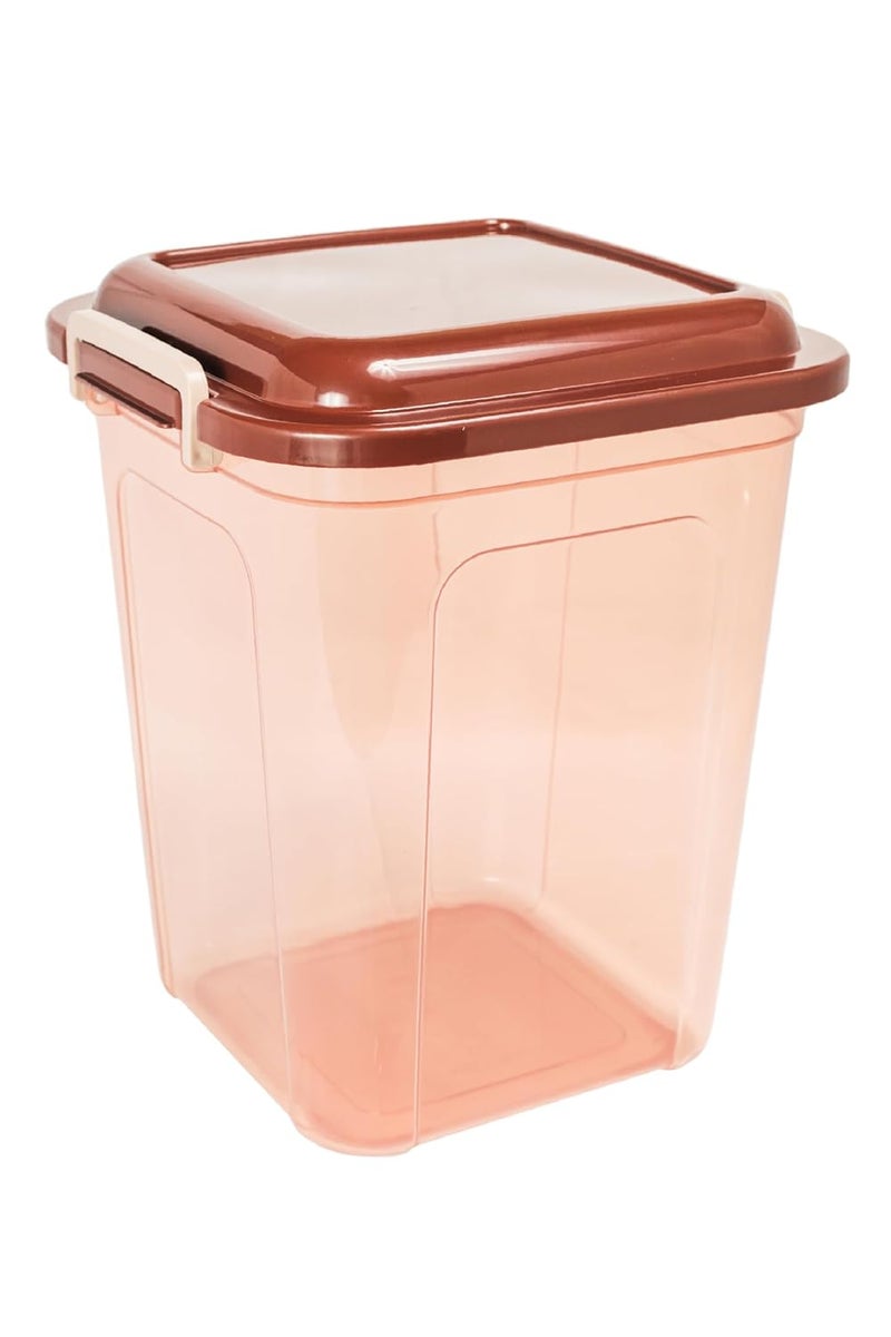 Nayasa Store In 17 | Storage Jar | Kitchen Organiser | BPA Free | Stackable | Modular | Air Tight Multi Purpose Container - For Rice, Flour, Cereals, Sugar & More (Brown,2pc,22 Liter)(SH) - Image 2