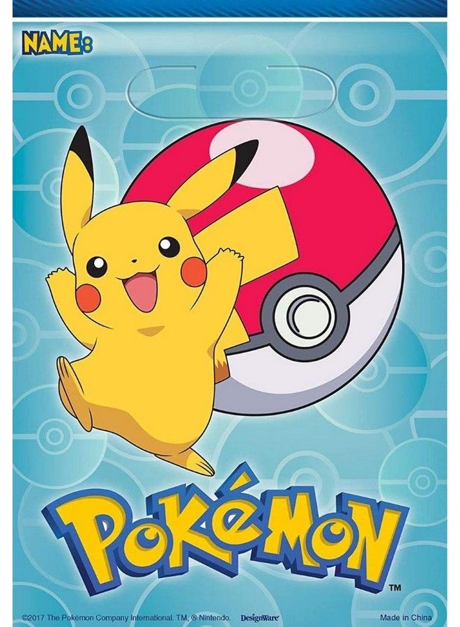 Amscan Pokemon Loot Bags ; 24 Count ; Birthday Parties - Image 1