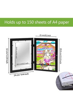 Muyixin 2 Pcs Kids Art Frame Front A4 Flip Photo Picture Frames Opening Frames Artwork Display Storage Frames For Children Drawing Crafting Children Art Projects For Children Drawing Crafting Schoolwork (Whi  - Image 2