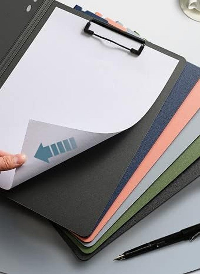 CREDSY A4 Clipboard File Folder with Top & Side 2 Clips | PVC Flip Writing Pad for A4 & Letter Size Papers | Office, School, Hospital & Student Use | Sky Blue - Image 3