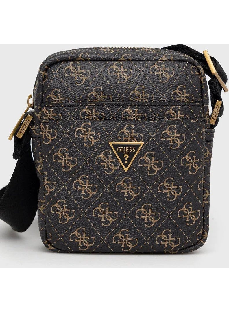 GUESS حقيبة كروس بودي مزودة بتصميم مونوغرام مبطن للرجال من غس GU24142 لون قهوة - Image 1