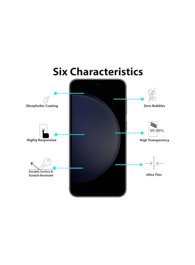 بروماس واقي شاشة متوافق مع هاتف Galaxy S23 FE، زجاج مقوى للخصوصية، [خالي من الفقاعات] [مضاد للوهج] [تغطية كاملة عالية الدقة] [سهل التركيب] [مقاوم للخدش] لهاتف Galaxy S23 FE - Image 2