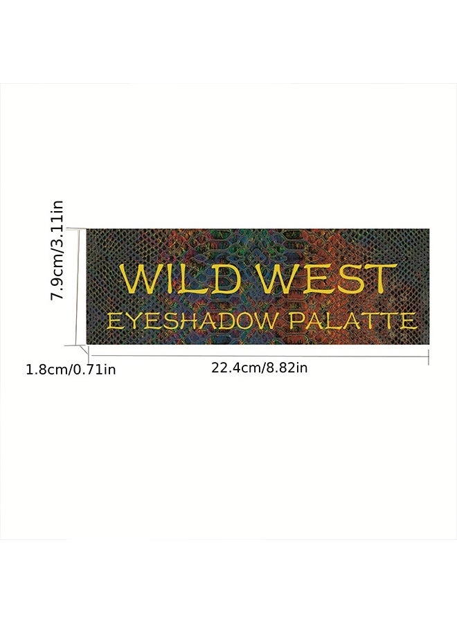 FROMST  Wild West Eyeshadow Palatte,12 Colors Makeup Smoky Eyeshadow Palette Natural Nude Matte Shimmer Glitter Pigment Eye Shadow Pallete Set Black Eye Shadow Halloween Make Up for Women,#C Wild West - Image 5