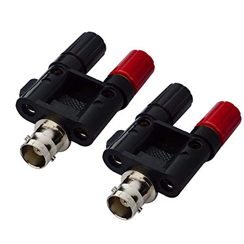 onelinkmore BNC Female to Dual Banana Female Socket Binding Post RF Coax Splitter Adapter Connector for HF Radio Antennas Pack of 2 - Image 5