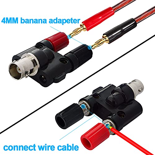 onelinkmore BNC Female to Dual Banana Female Socket Binding Post RF Coax Splitter Adapter Connector for HF Radio Antennas Pack of 2 - Image 3