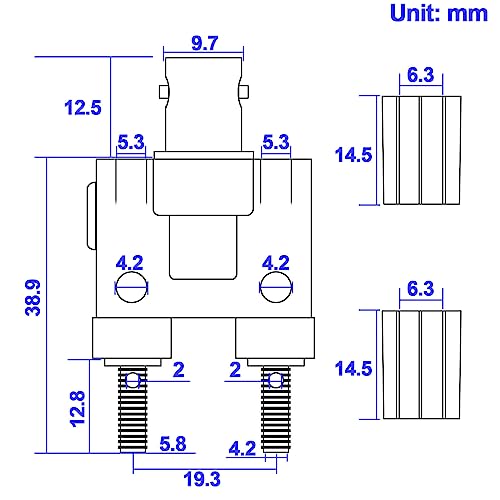 onelinkmore BNC Female to Dual Banana Female Socket Binding Post RF Coax Splitter Adapter Connector for HF Radio Antennas Pack of 2 - Image 2