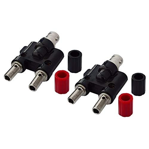 onelinkmore BNC Female to Dual Banana Female Socket Binding Post RF Coax Splitter Adapter Connector for HF Radio Antennas Pack of 2 - Image 4