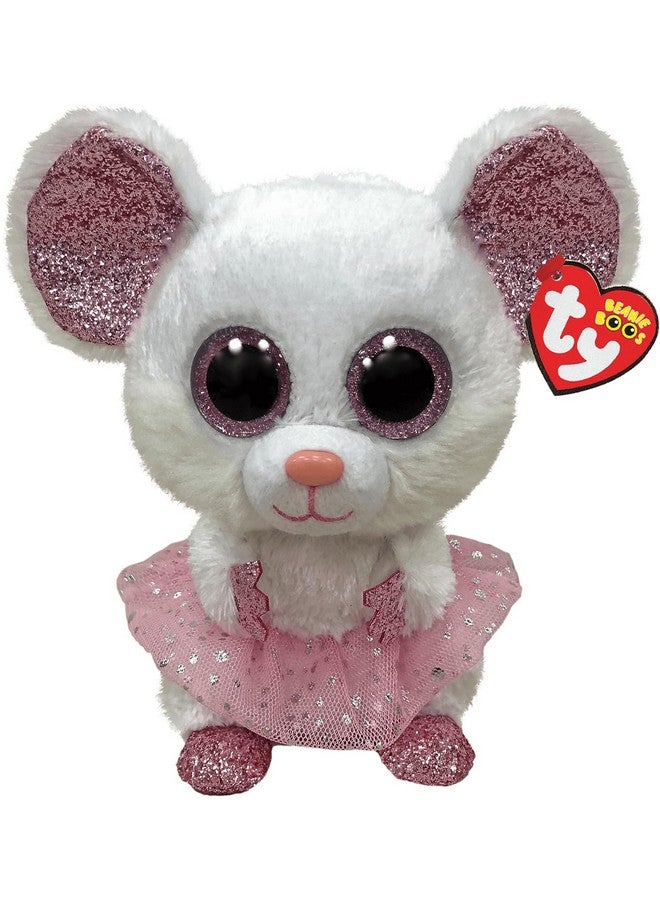 Ty دميه توبي - نينا الفأر لعبة محشوة، 15 سم - حيوان محشو ناعم ومريح مع تنورة توتو وردية لامعة - هدية رائعة للأطفال وجامعي التحف - Image 1