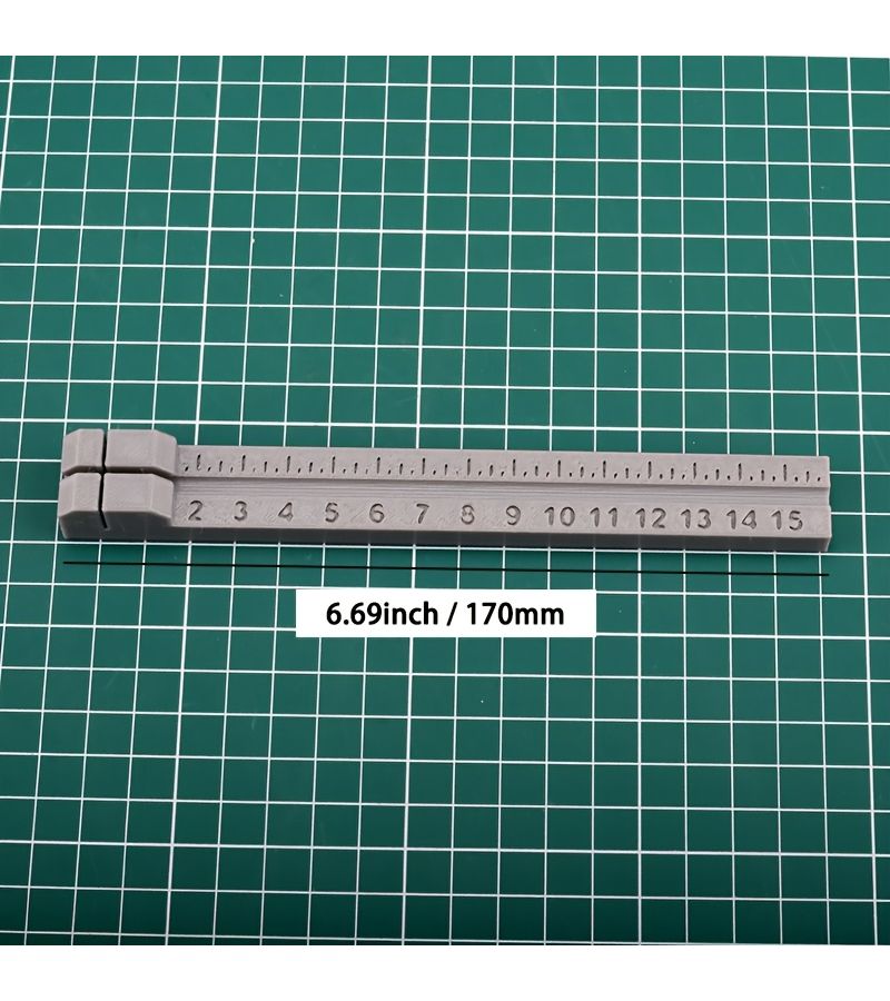 Green Dual PETG Scale Tube Cutting Aid Tool with Metric Imperial Ruler - Image 5